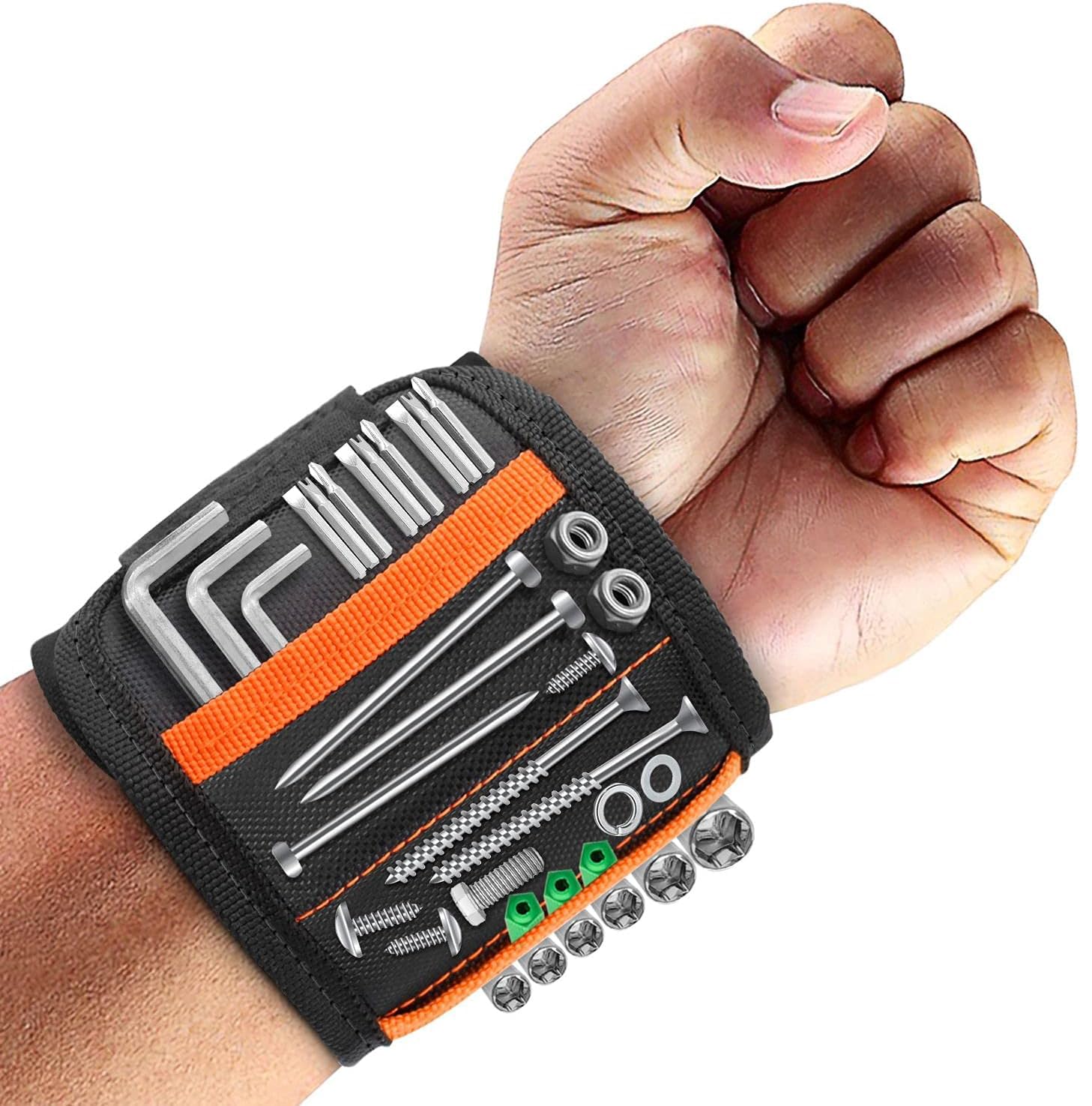 Serplex Magnetic Wristband with 15 Strong Magnets for Holding Screws, Nails, Drill Bits, Screws Holder Screws Organizer Tool Organizer Wristband Magnetic Tool Wristband Tool Gifts for Men Serplex Magnetic Wristband with 15 Strong Magnets for Holding Screws, Nails, Drill Bits, Screws Holder Screws Organizer Tool Organizer Wristband Magnetic Tool Wristband Tool Gifts for Men